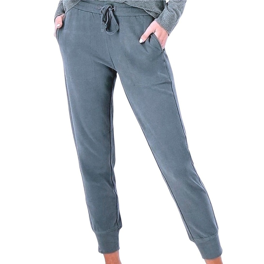 Barefoot‎ Dreams Womens Malibu Collection Jogger Lounge Pants M deep sage green